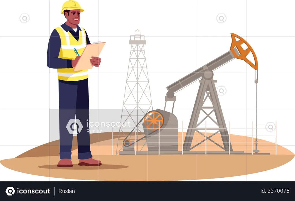 Oil extraction engineering  Illustration