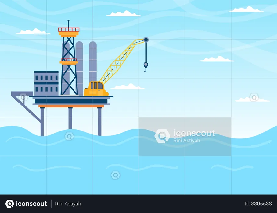 Oil Gas Fuel Industry  Illustration