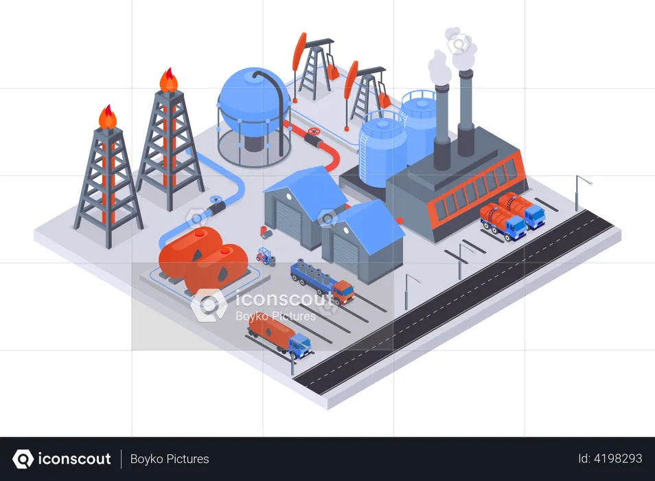 Oil industry  Illustration