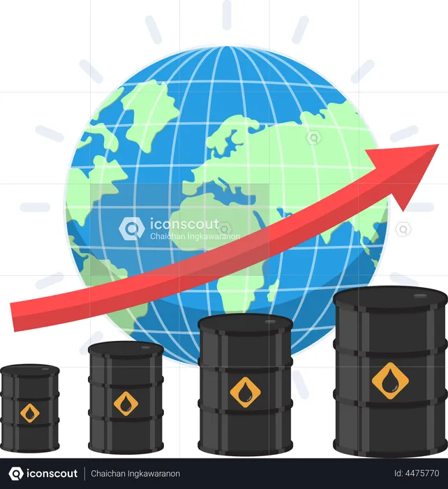 Oil industry economy  Illustration