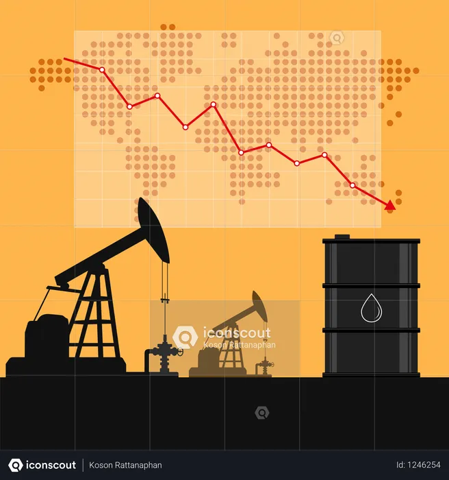Oil Industry Financial market  Illustration