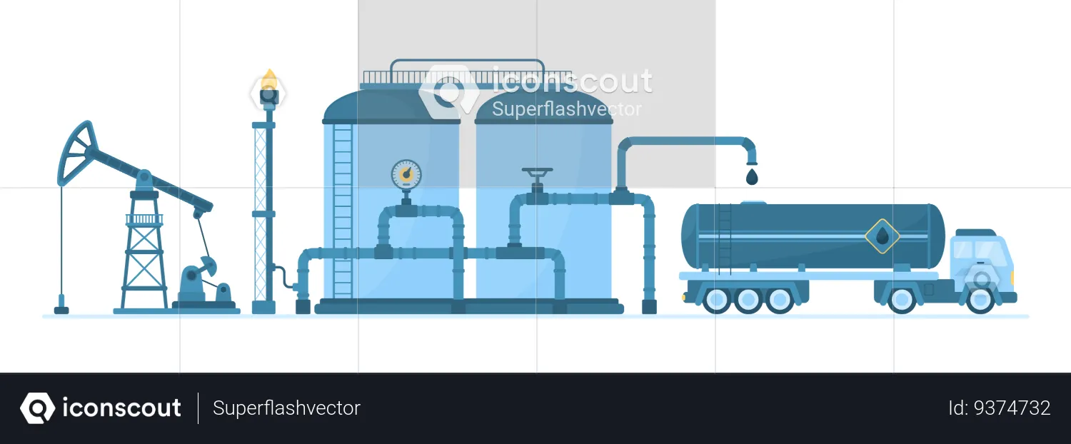 Oil industry  Illustration