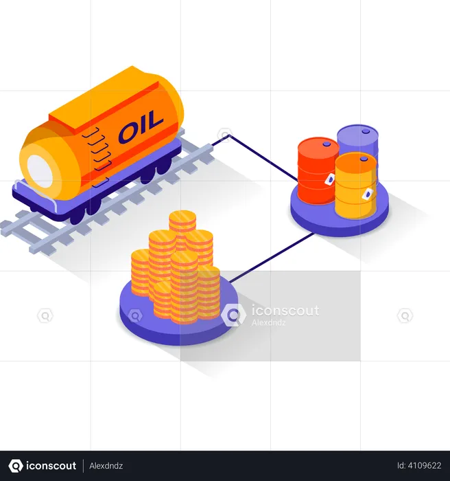 Oil manufacturing  Illustration