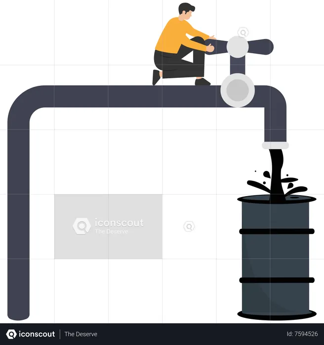 Oil price crisis  Illustration