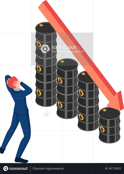 Oil price crisis  Illustration