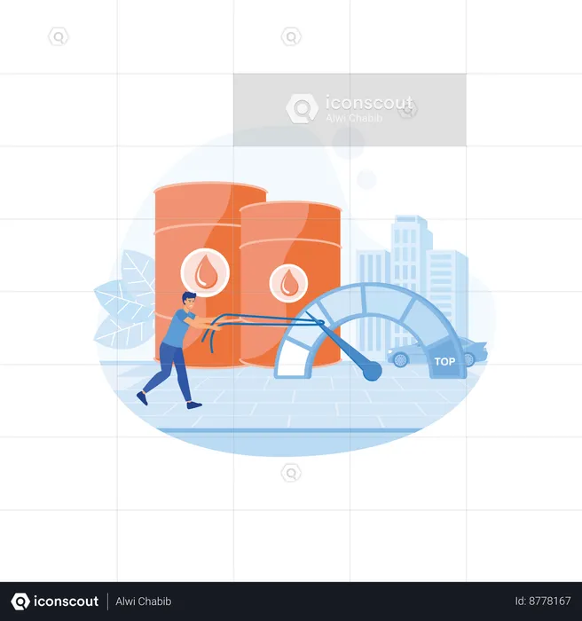 Oil price growth and management  Illustration