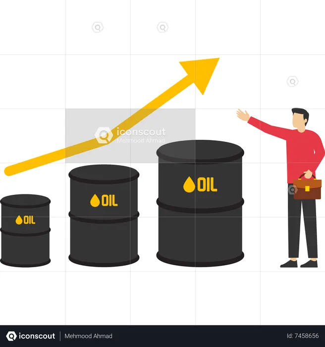 Oil price rising  Illustration