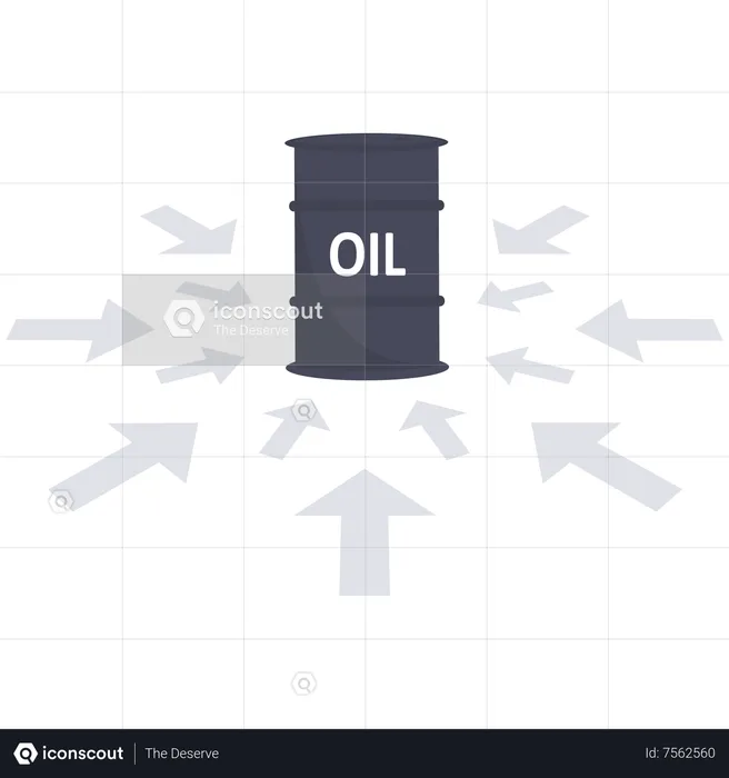 Oil price rising up  Illustration