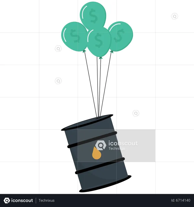 Oil Price Rising Up  Illustration