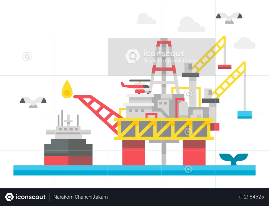 Oil rig  Illustration