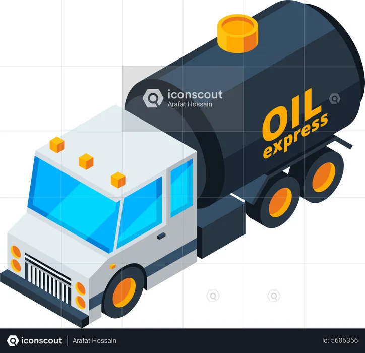 Oil shipment truck  Illustration
