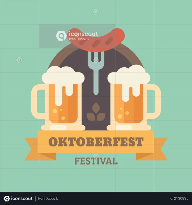 Festival de la bière Oktoberfest  Illustration