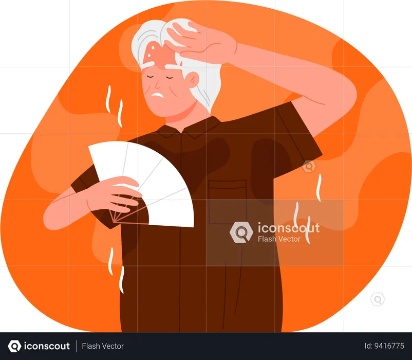 Old Man feeling headache  Illustration