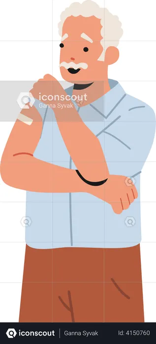 Old People Health Care  Illustration