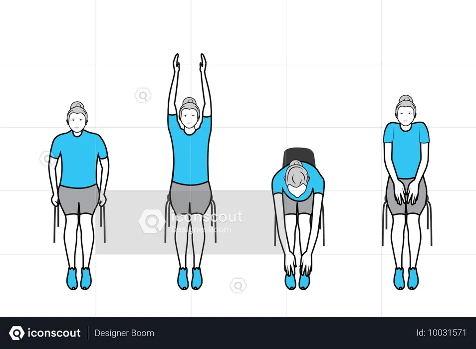 운동하는 할머니들  일러스트레이션