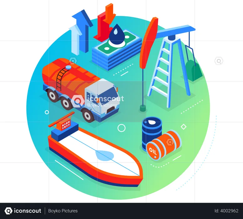 Öl Industrie  Illustration