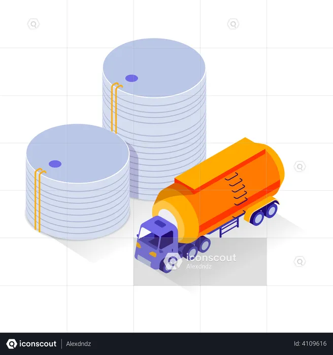 Öltransport  Illustration