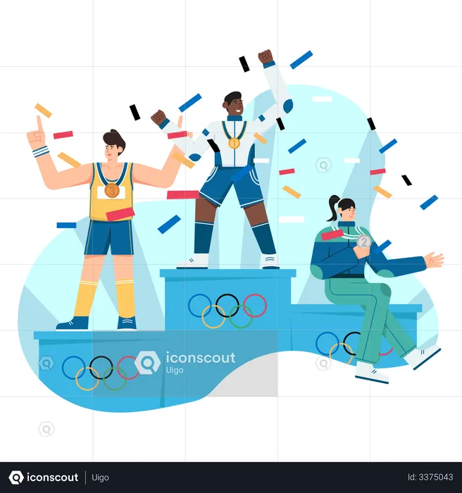 Olympic Medal Winners  Illustration