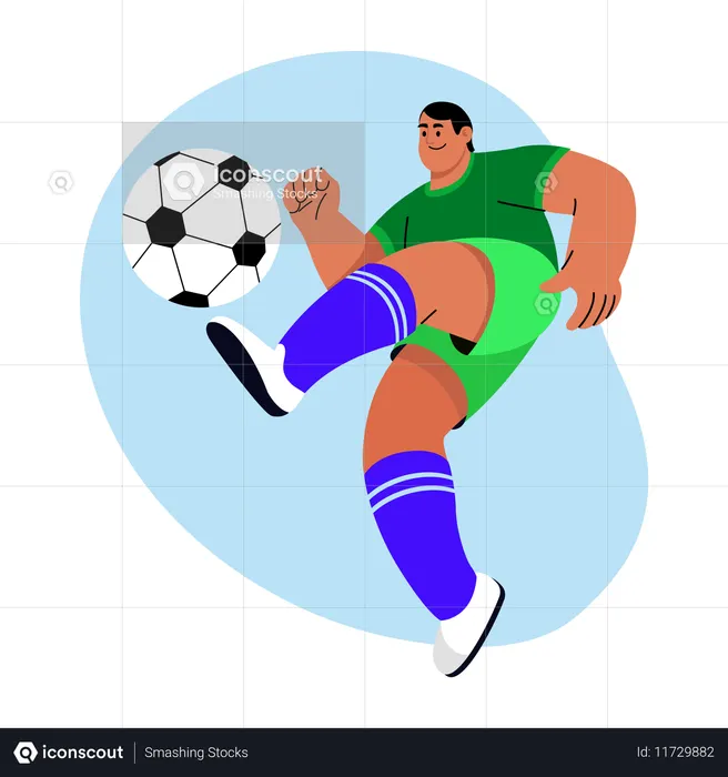 オリンピックサッカー選手  イラスト