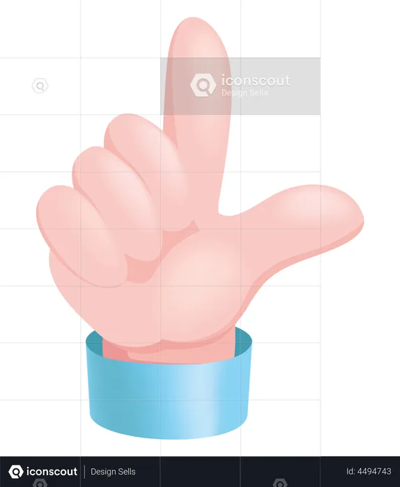 One Finger Gesture  Illustration