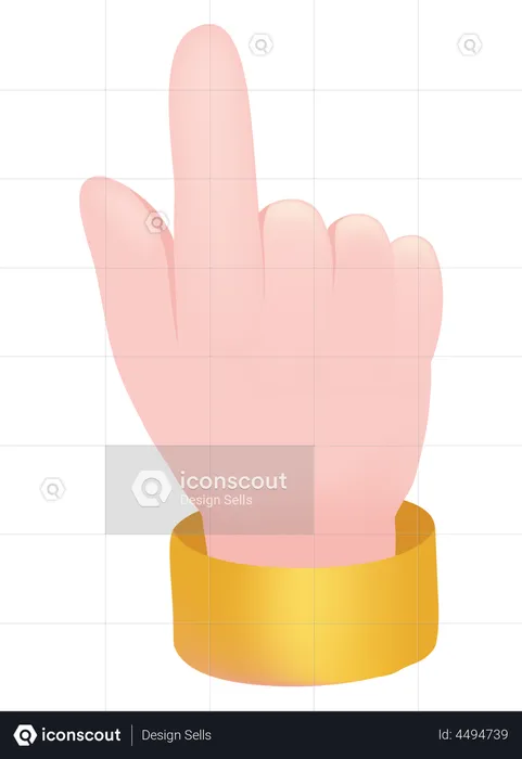 One Finger Hand Gesture  Illustration