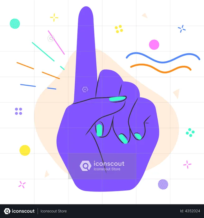 One Finger  Illustration