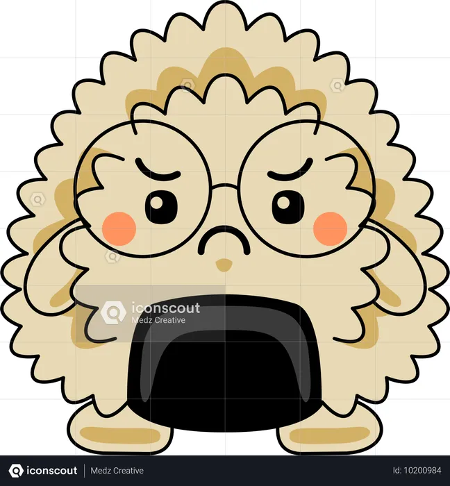 Onigiri mascot angry  Illustration