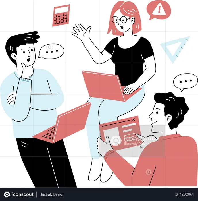 Online academic discussion  Illustration
