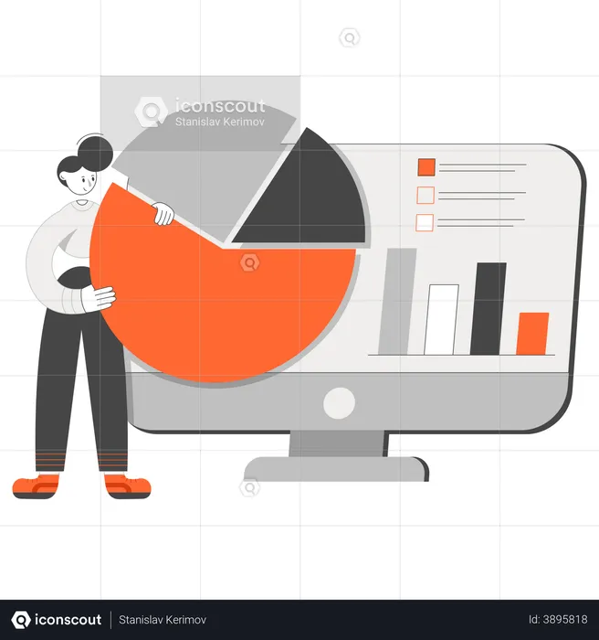 Online ad statistics  Illustration