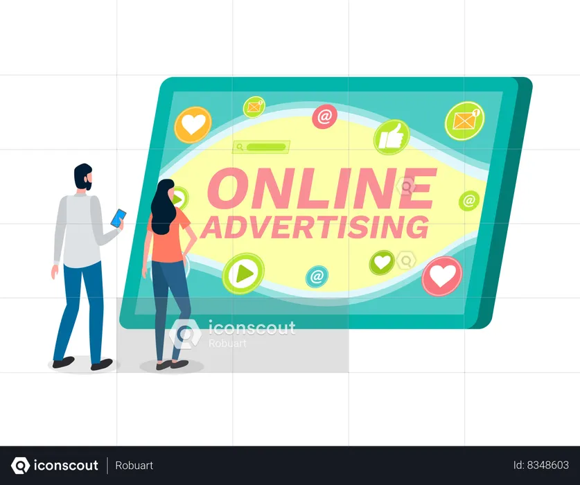 Online advertising  Illustration