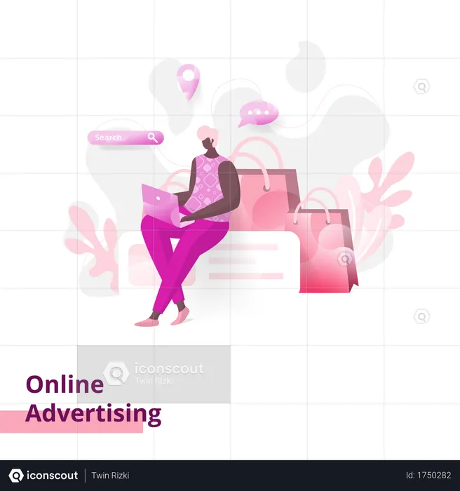 Online Advertising  Illustration