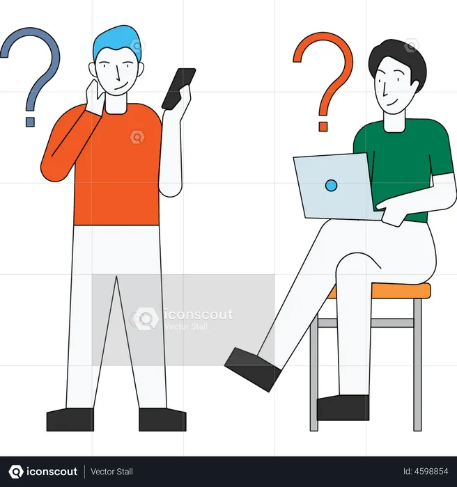 Online answers to questions  Illustration