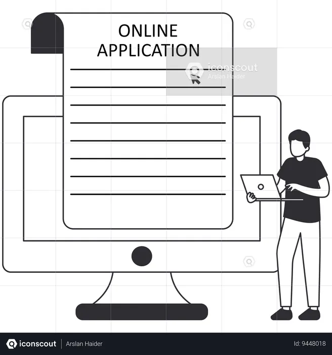 Online Application form  Illustration