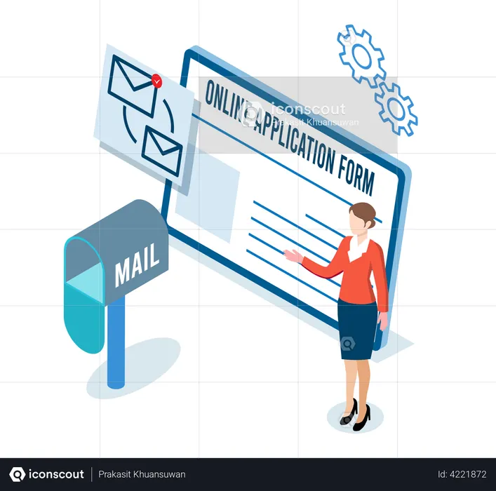 Online Application Form  Illustration