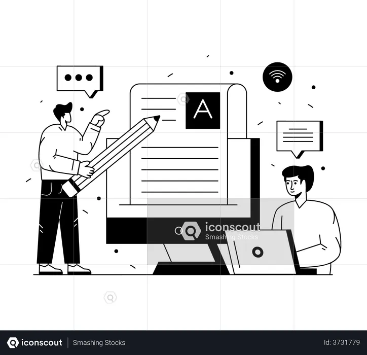 Online Article Writing  Illustration