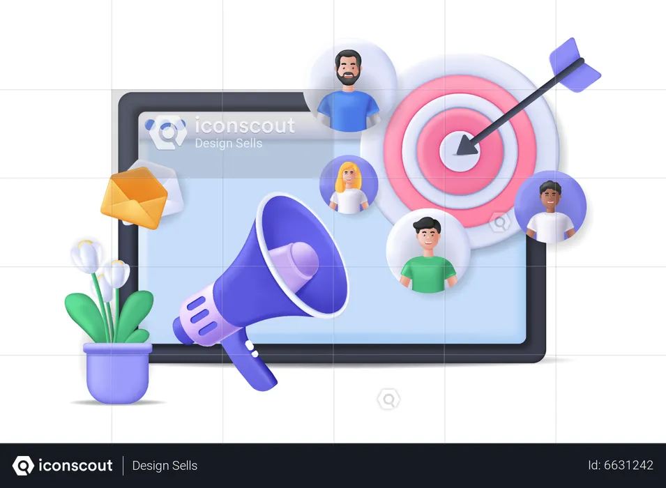 Online audience target  Illustration