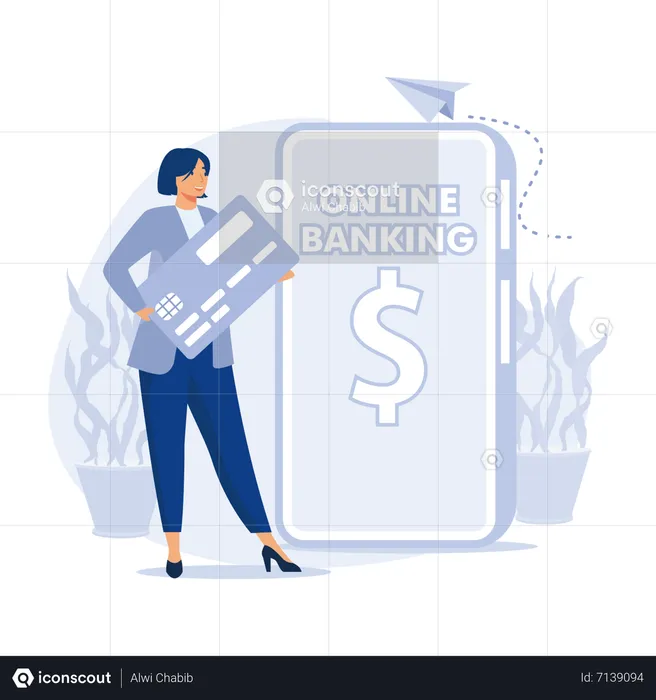 Online Bank services  Illustration