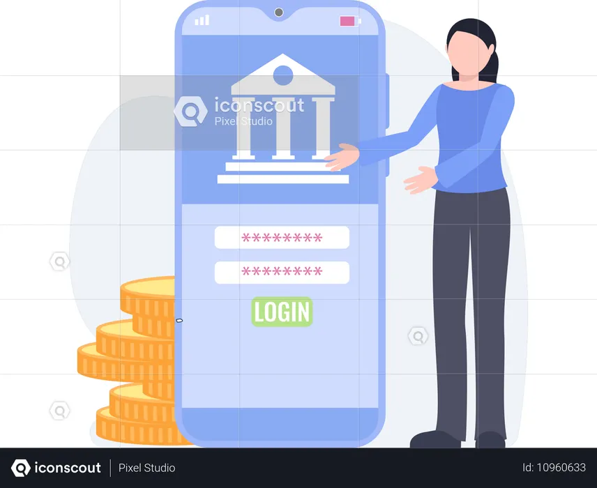 Online-Banking  Illustration