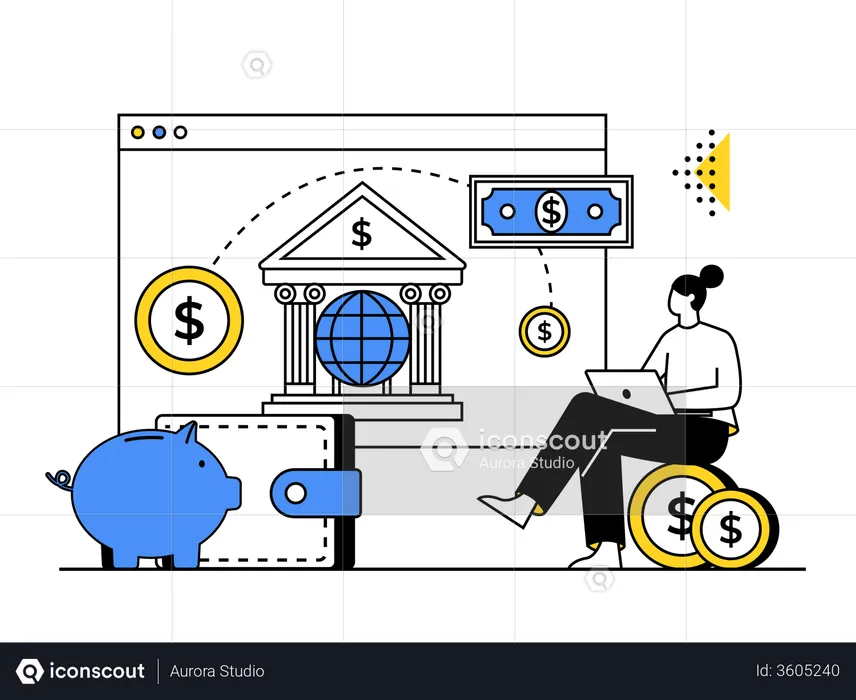 Online-Banking  Illustration