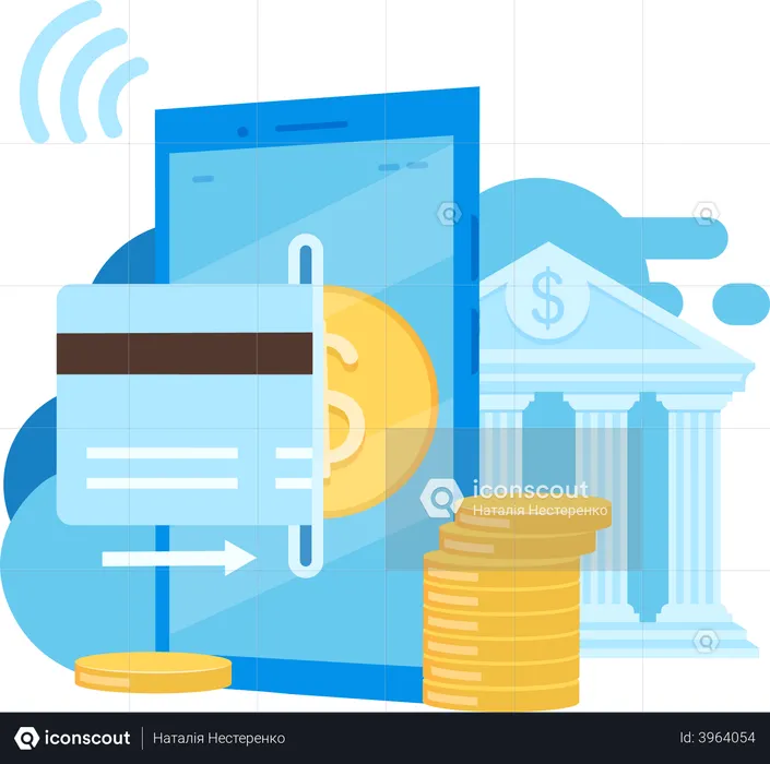 Online banking app  Illustration