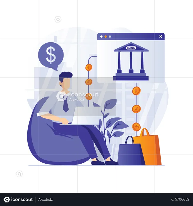 Online banking  Illustration