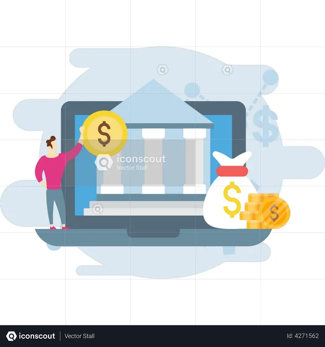 Online-Banking-Portal  Illustration