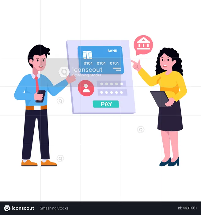 Online banking service  Illustration
