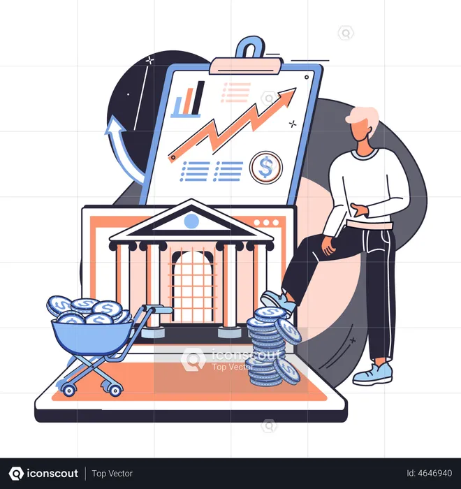 Online banking service  Illustration