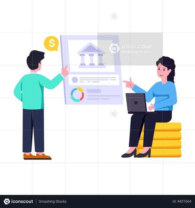 Online banking website  Illustration