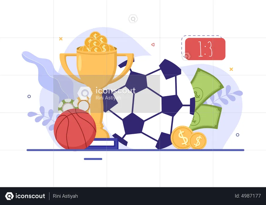 Online Betting Sports  Illustration
