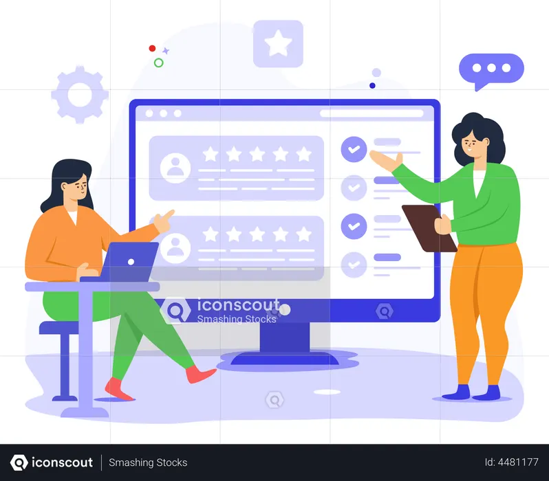 Online-Bewertung  Illustration