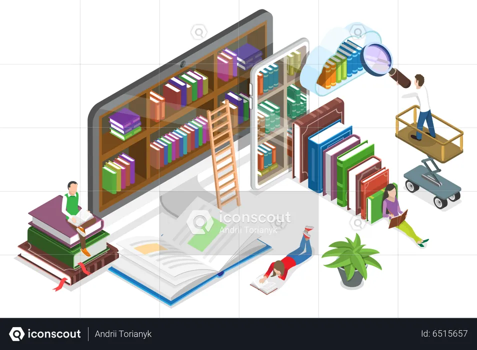 Online-Bibliothek  Illustration