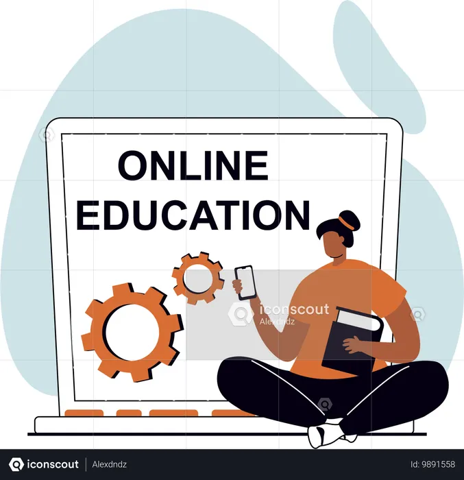 Online-Bildung  Illustration