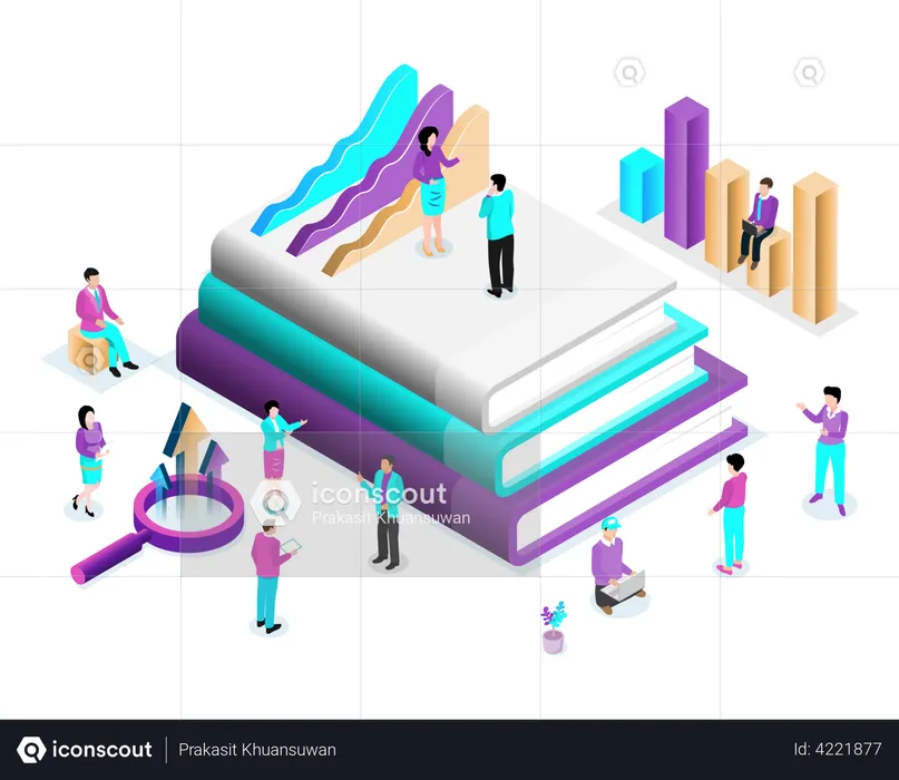 Online-Bildungssystem  Illustration